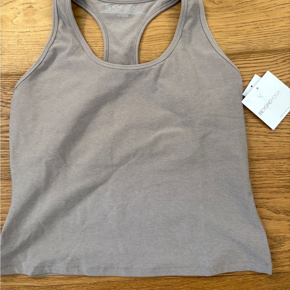 Spacedye Step Up Racerback Tank -Color Oyster - Picture 4 of 5